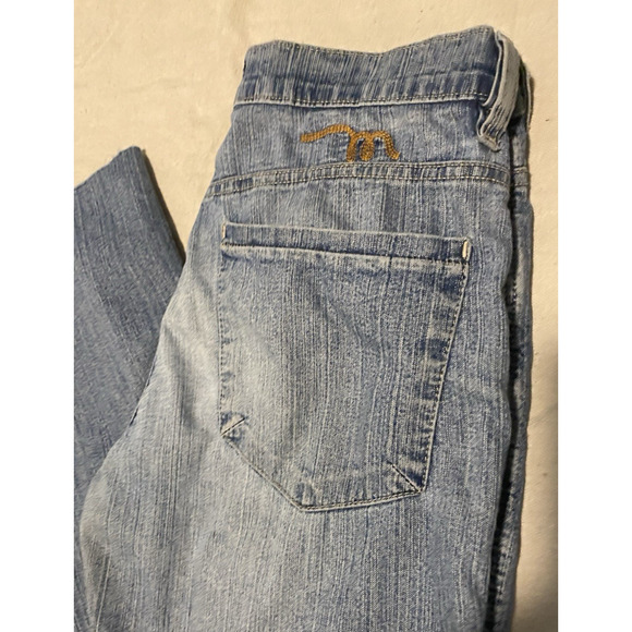 Moch-NY Jeans Womens 29x31 Light Acid Wash Raw Hem Button Up Cowgirl 90s Jeans - Picture 4 of 15